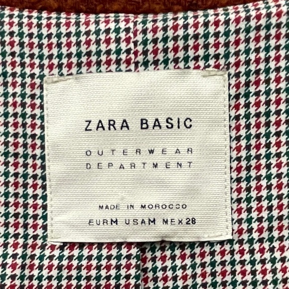 Zara Rust Double Breasted Tweed Coat Medium Perfect for Autumn! - Picture 3 of 10